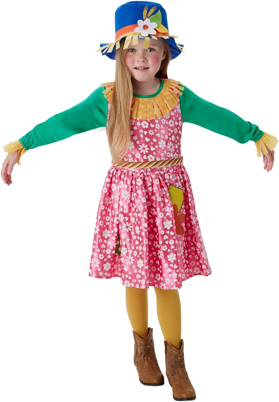 Girls Scarecrow Book Day Week Halloween Fancy Dress Costume Outfit 5-10 Years (5-6 Years) image number 1