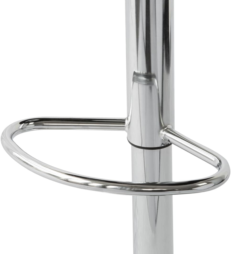 Lenoxx Low Back Leather Barstool - Pack of 2, Stylish Design, Stable & Sturdy, Comfortable Seating, Adjustable Height (90-110Cm) Max Capacity - 150Kg. Color - Black image number 3