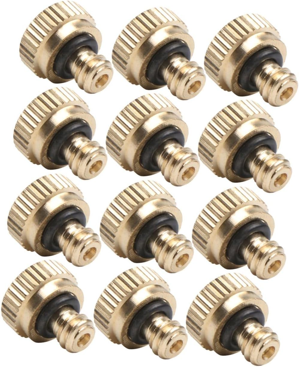 12Pcs Brass Misting Nozzle Heads Low Pressure Atomizing Spray for Outdoor Cooling System Garden Hose Nozzles with Self-Sealing O-Rings Lawn Watering Equipment image number 5
