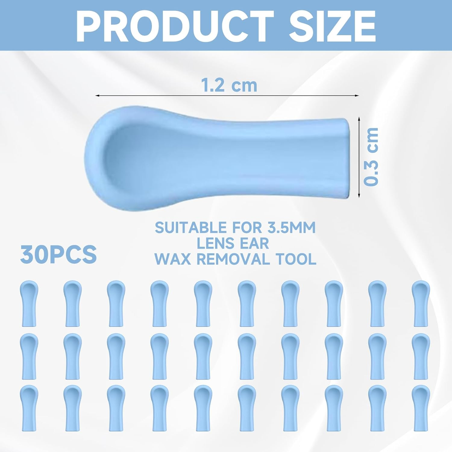 30 Pcs Ear Spoon Tips Silicone Ear Spoons Replacement Ear Vacuum Tips Accessories Set for Teens Earwax Removal Endoscope image number 2