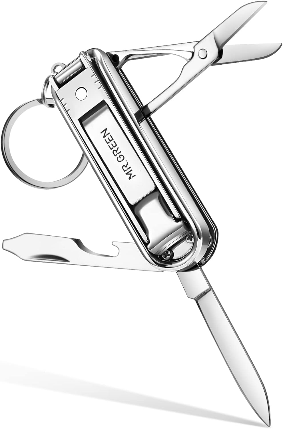 MR.GREEN - Multifunctional Stainless Steel Nail Clipper with Six Functions, Nail File, Small Knife, Scissors image number 6