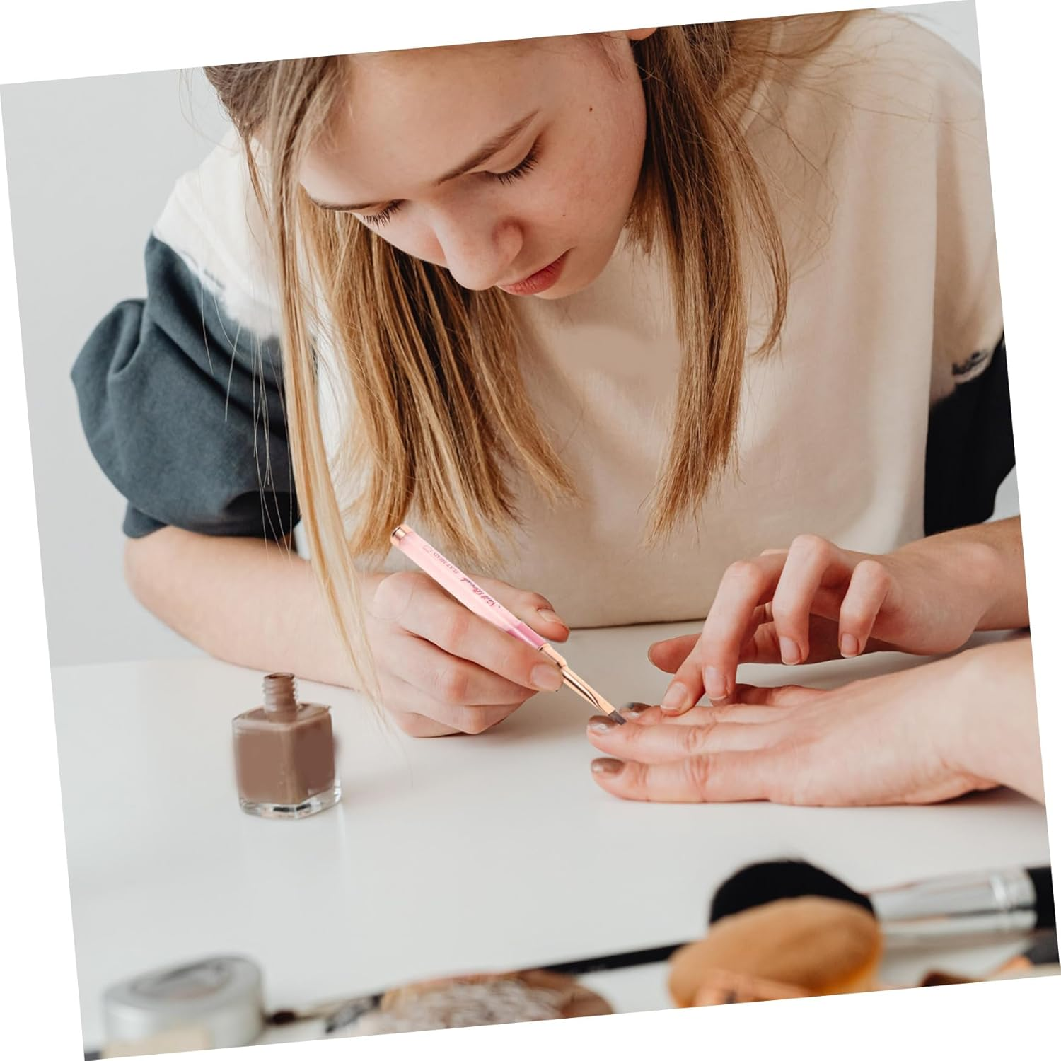 ARTSEWPLY Nail Art Pen Kit Curing Light Led Nail Art Brush Gel Polish Brush Cuticle Cleaner for Home Professional Use image number 3