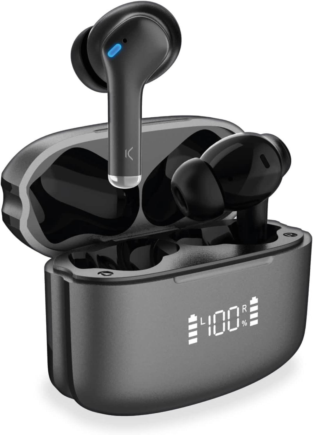 KSIX Noise Cancel 3 Wireless Bluetooth Headphones with Active Noise Cancelling ANC + ENC, HD Calls, Transparency Mode, LED Panel, True Wireless Stereo, Voice Assistants, 18 Hours Runtime image number 5