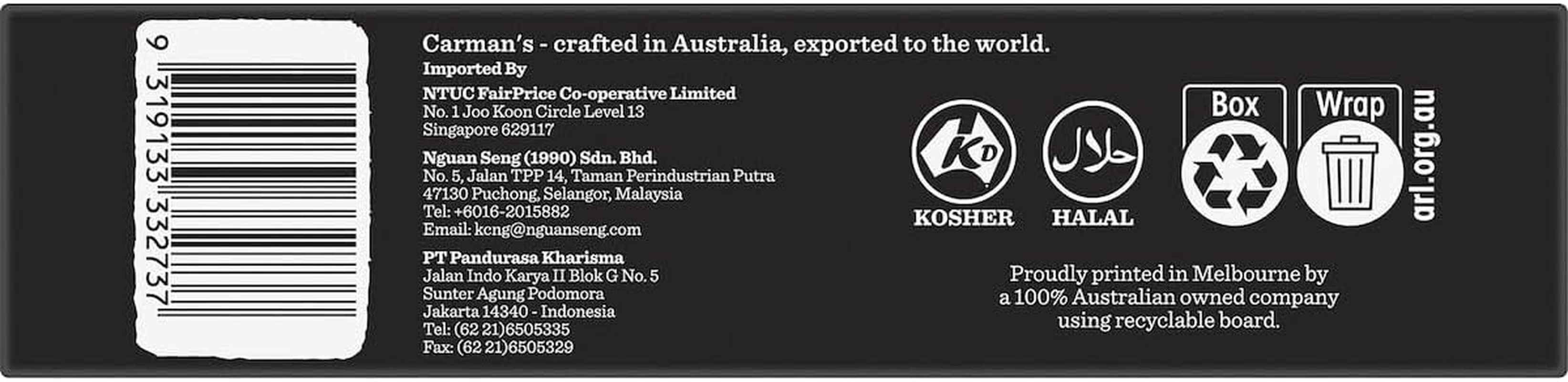 Carman'S Gourmet Protein Bar Dark Choc & Cranberry, 200 G image number 1