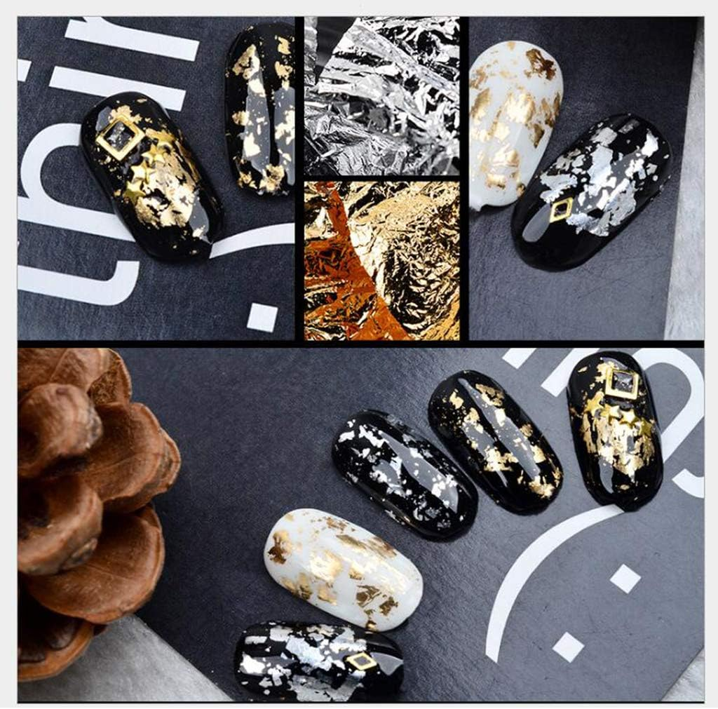 Nail Sequins Irregular Borken Gold Flakes Nail Decor for Makeup image number 2