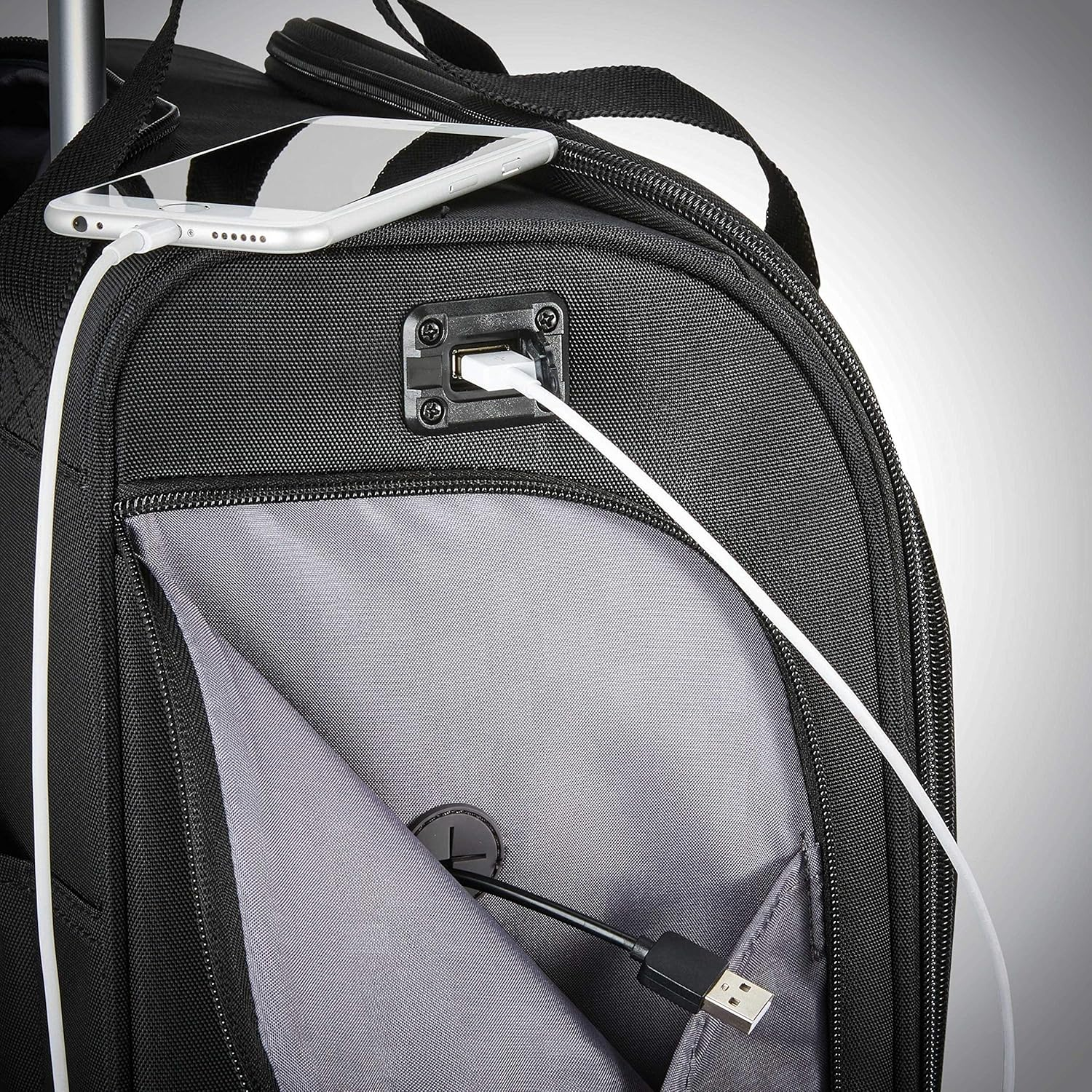 Samsonite Underseat Carry-On Spinner with USB Port - Jet Black image number 4