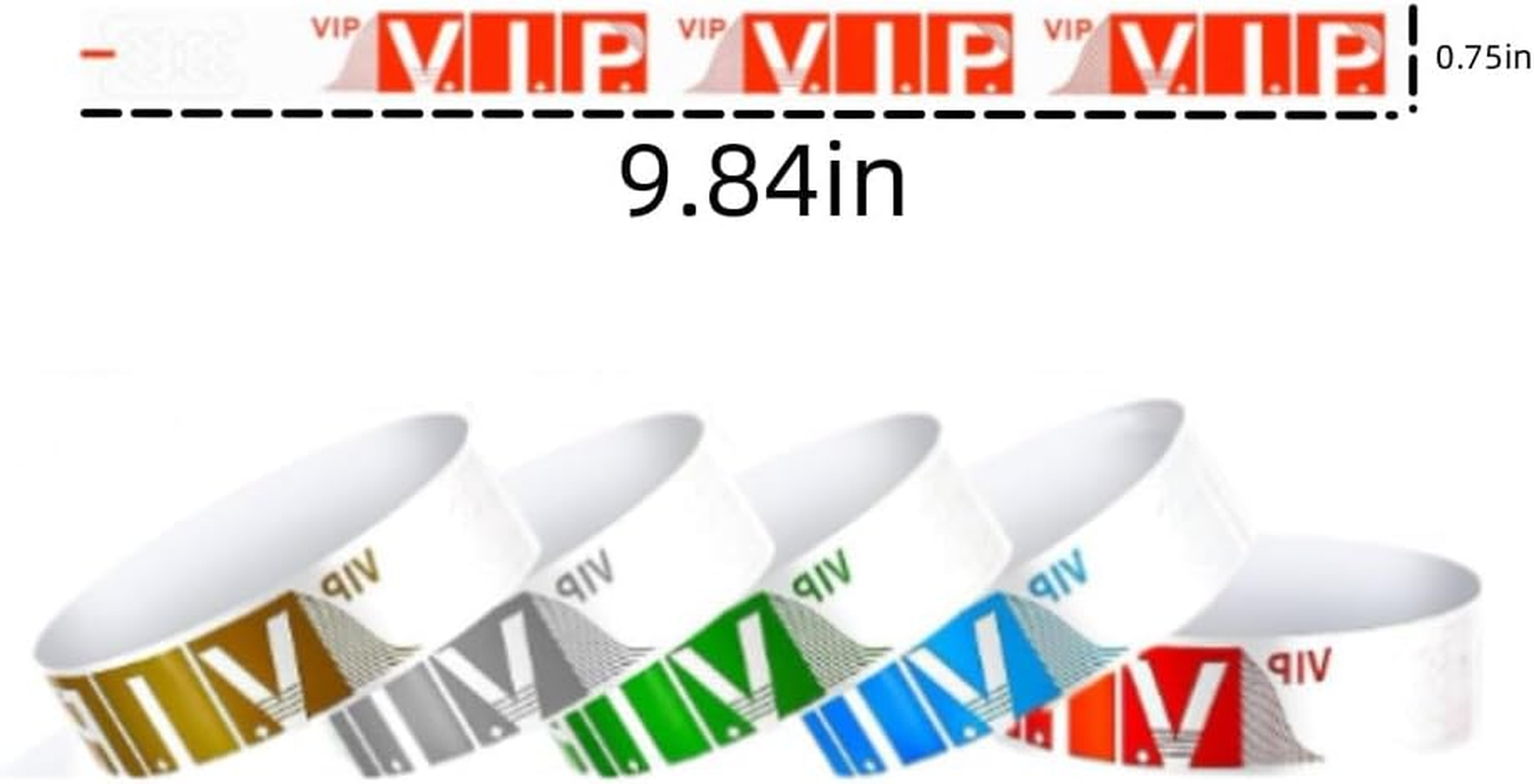 500 Waterproof VIP Wristbands for Light Events, Concert Club Festival Wristbands 0.75 Inch image number 1