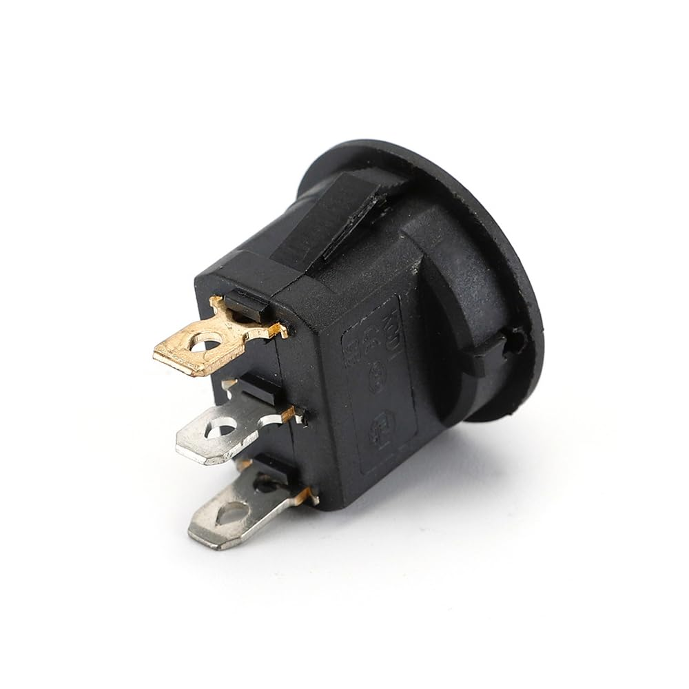 Round Toggle LED Switch, 3 Pack, 12V Car Truck Rocker Switch, 20A, 3 Pins with 9 Connection Cables image number 6