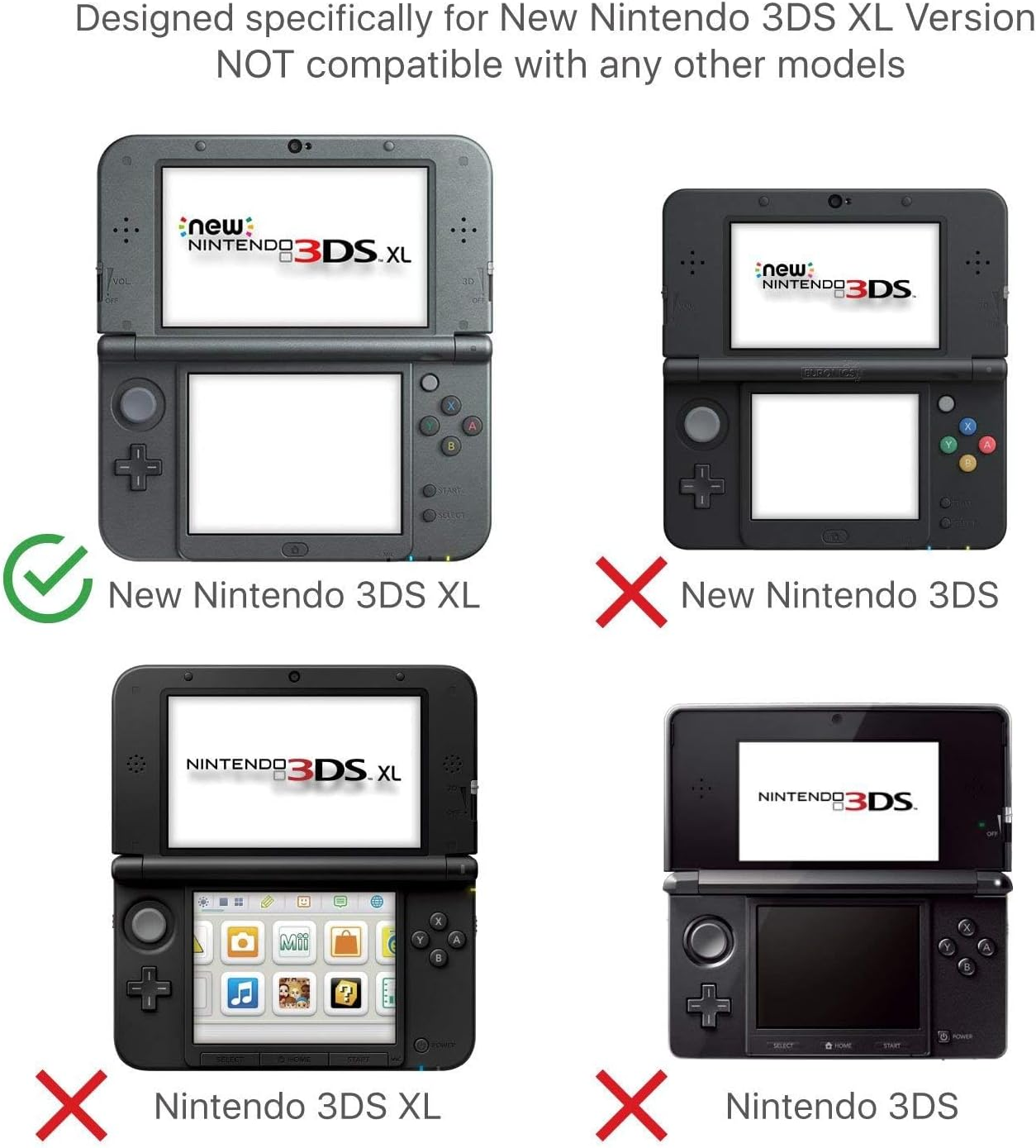 New 3DS XL Case - Ultra Clear Crystal Transparent Hard Shell Protective Case Cover Skin for New 2015 Nintendo 3DS XL LL - [New Modified Hinge-Less Design] image number 5