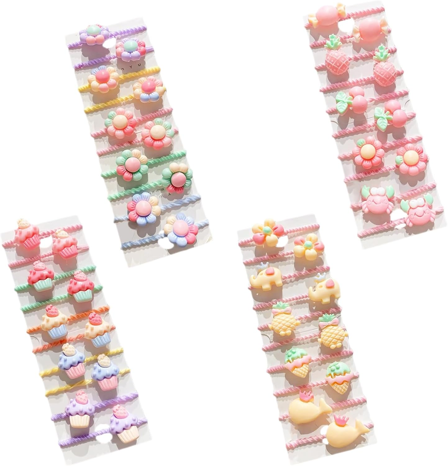 DHWEKU Hair Bobbles for Women and Girls, Cotton Bands, Ponytail Holder for Thick Hair and Curly Hair, 40 Pieces image number 3