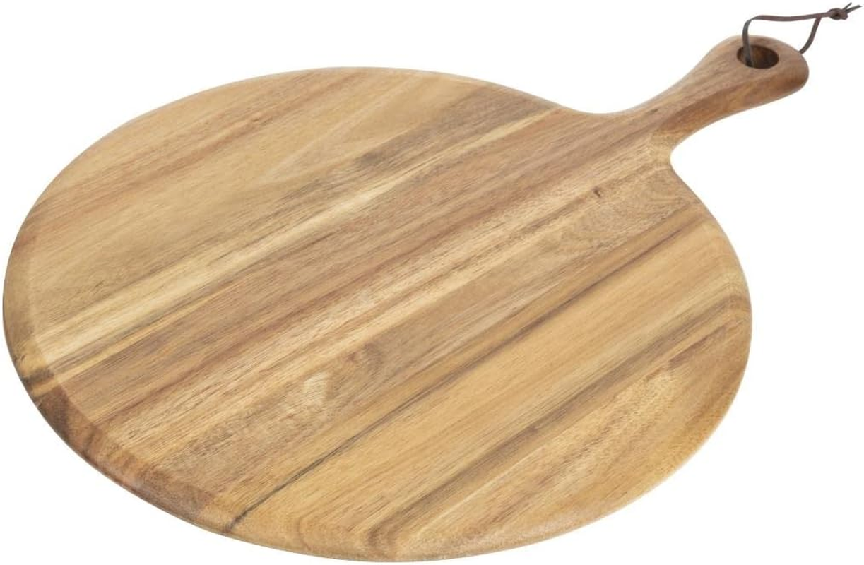 Olympia Acacia Wood round Pizza Paddle Board 33 Cm Size image number 6