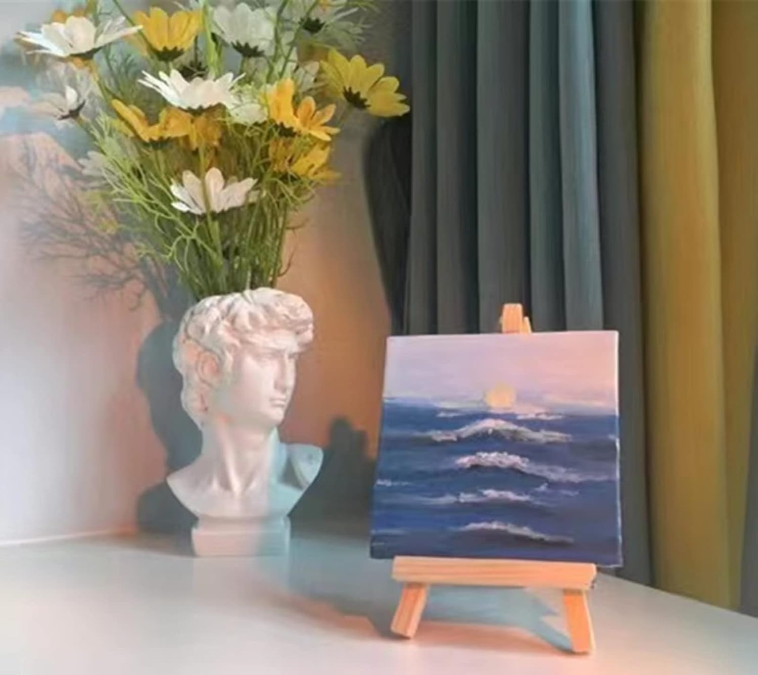 IKEEP 12Pcs Wooden Tabletop Art Display Easels, Small Desktop Holder Stand for Displaying Canvas Paintings,Drawing, Weddings, Kids Crafts image number 4