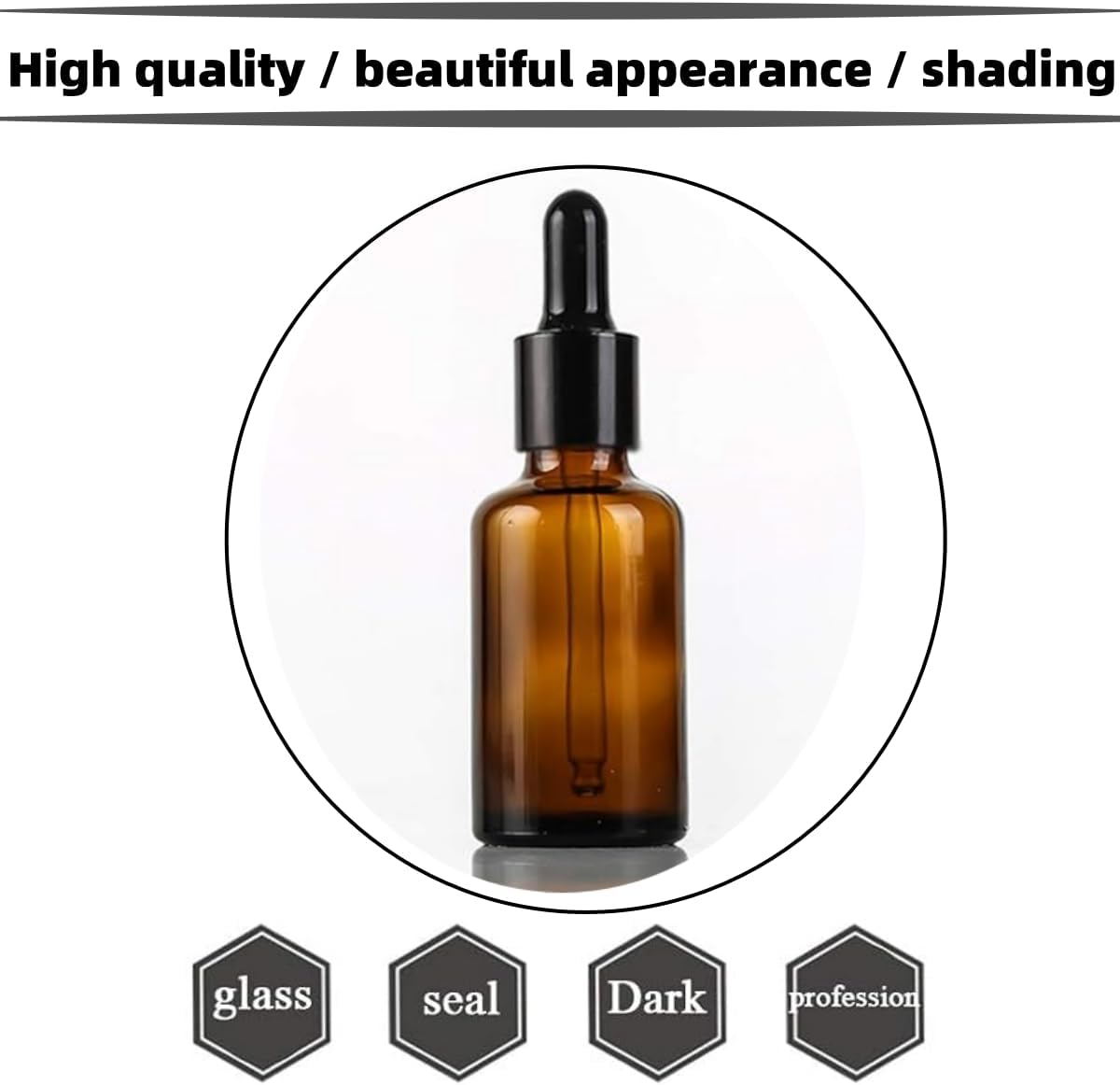 6PCS Amber Glass Eyedropper Bottles, Glass Bottle Reagent Eye Dropper, Essential Oil Aroma Dropper and Travel Bottle (10Ml) image number 3