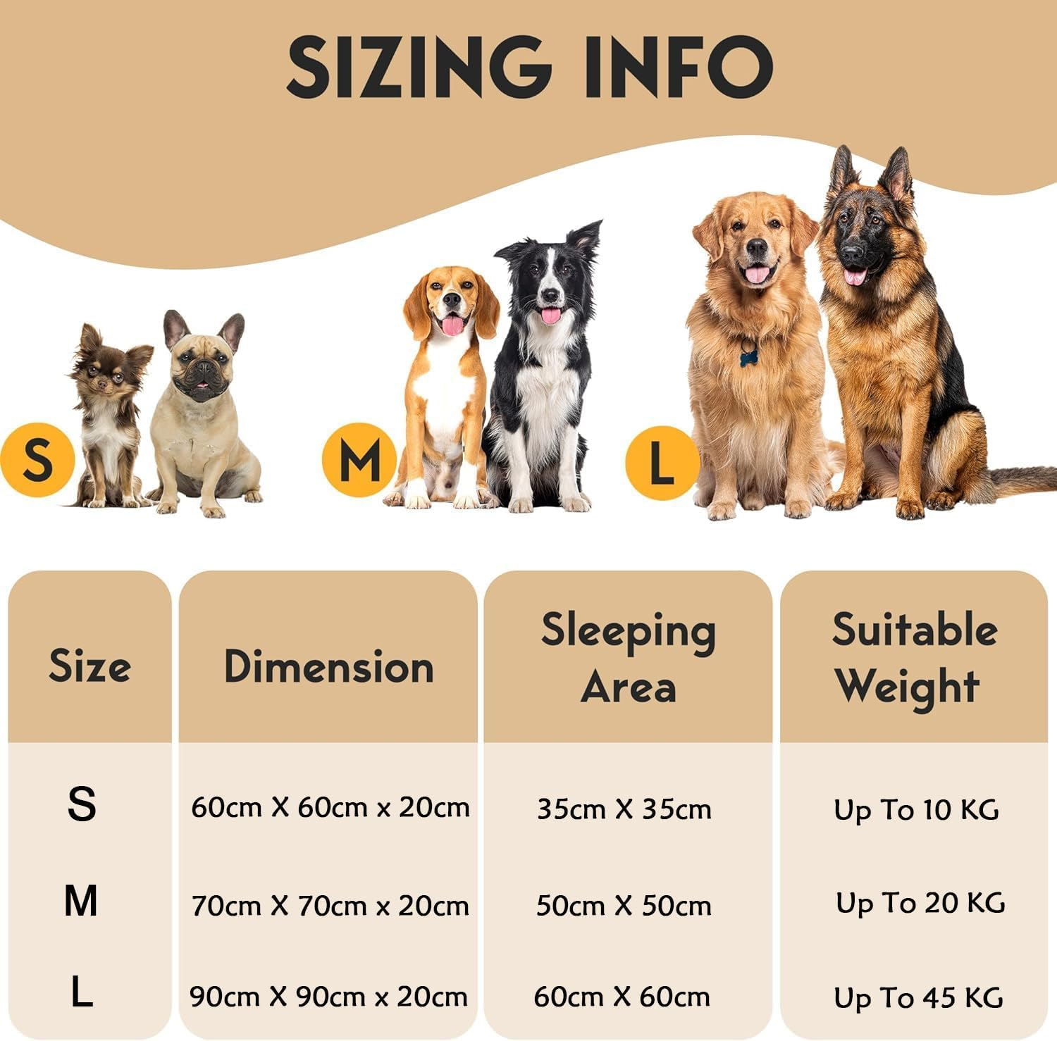 Calming Dog Bed - Donut Dog Beds for Small, Medium, Large Dogs, Washable round Dog Bed- Fluffy Plush Faux Fur Pet Bed, Anti-Anxiety Puppy Bed, 90Cm Fits up to 45Kg Pets (Dark Gray, S-60CM) - Beige image number 7