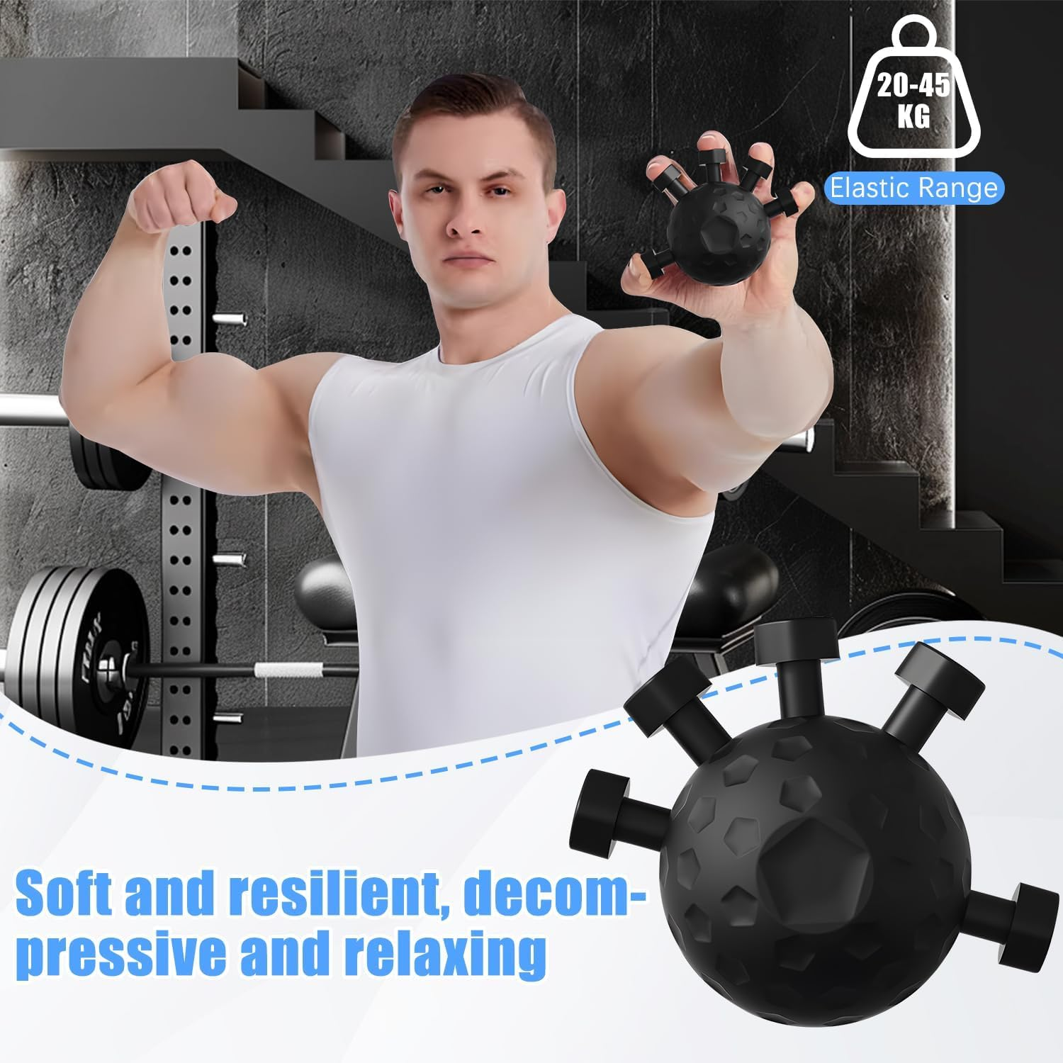 【2025 Upgraded】 Adjustable Finger Grip Strengthener - Professional Finger Strength Trainer｜For Rock Climbing/Tennis/Rehabilitation｜Ergonomic Non-Slip Grip｜Portable Hand Fitness Equipment - Black image number 3