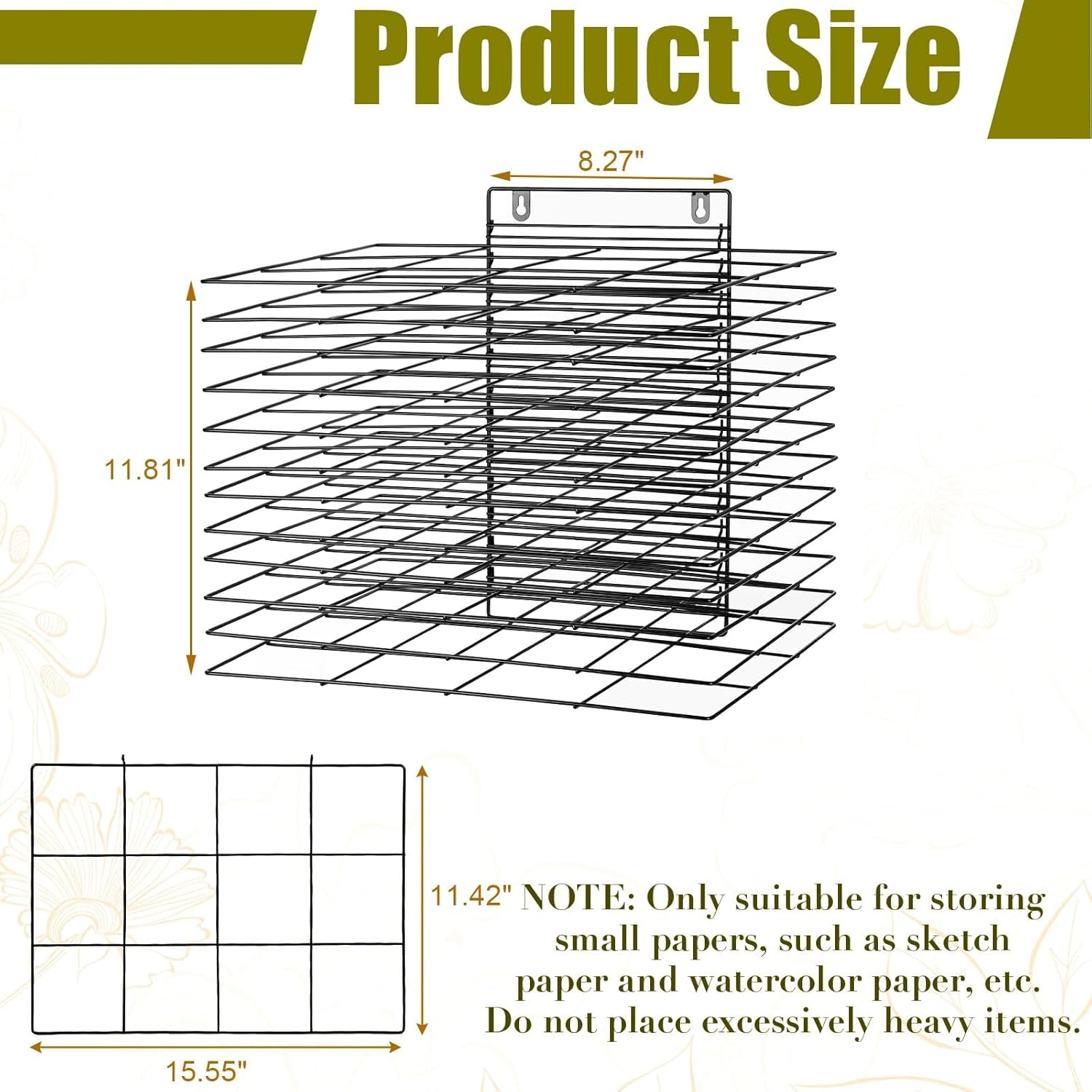 Lzttyee Art Drying Rack for Classroom Paint Drying Rack Small Art Drying Rack Wall Art Storage Rack with 12 Removable Shelves for Classrooms and Art Studios (12 Shelves) image number 5