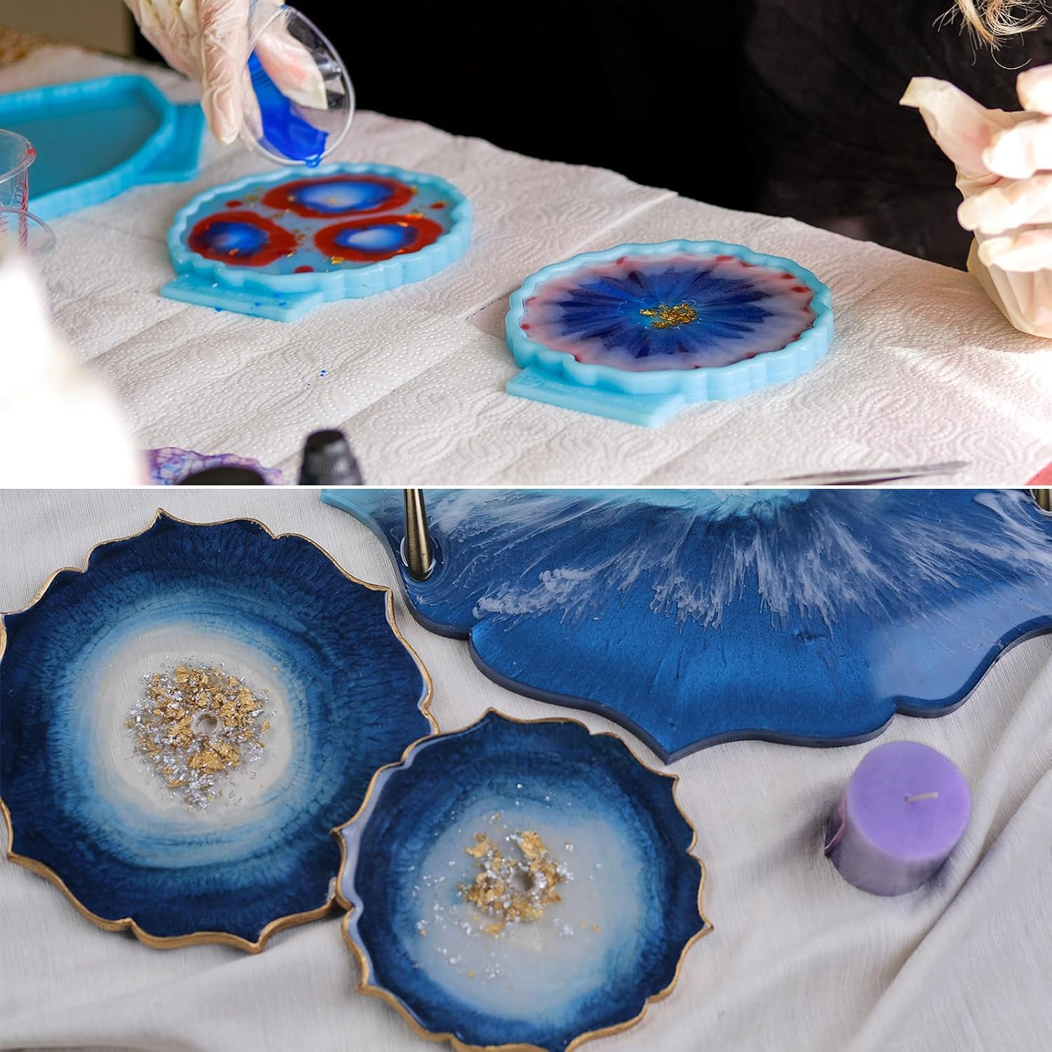 Uxcell Holographic Chunky Glitters 3.5Oz/100G Laser Green Holographic Glitters Powder Mixed Chunky & Fine Flakes Iridescent Sequins for Nail, Hair image number 2