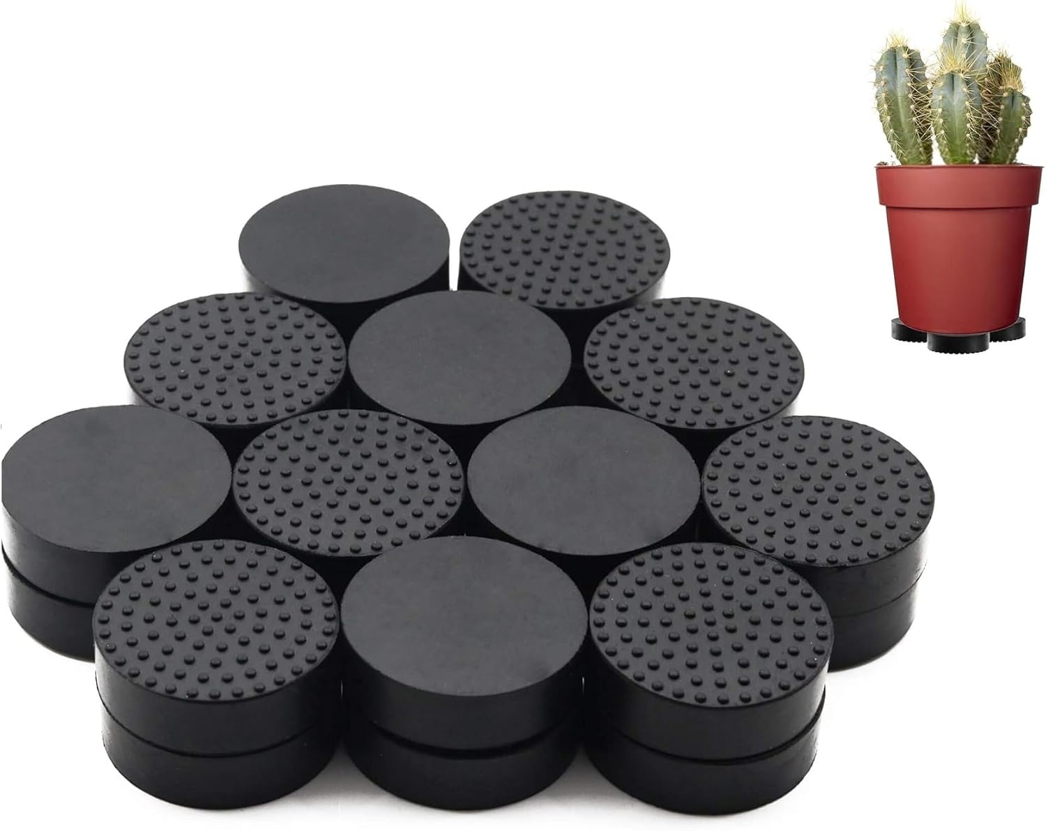 24 Pack Invisible Pot Feet with Enhanced Non-Slip Surface Grip Plant Pots and Flowers, for Patios, Decks, Gardens and Floor image number 5