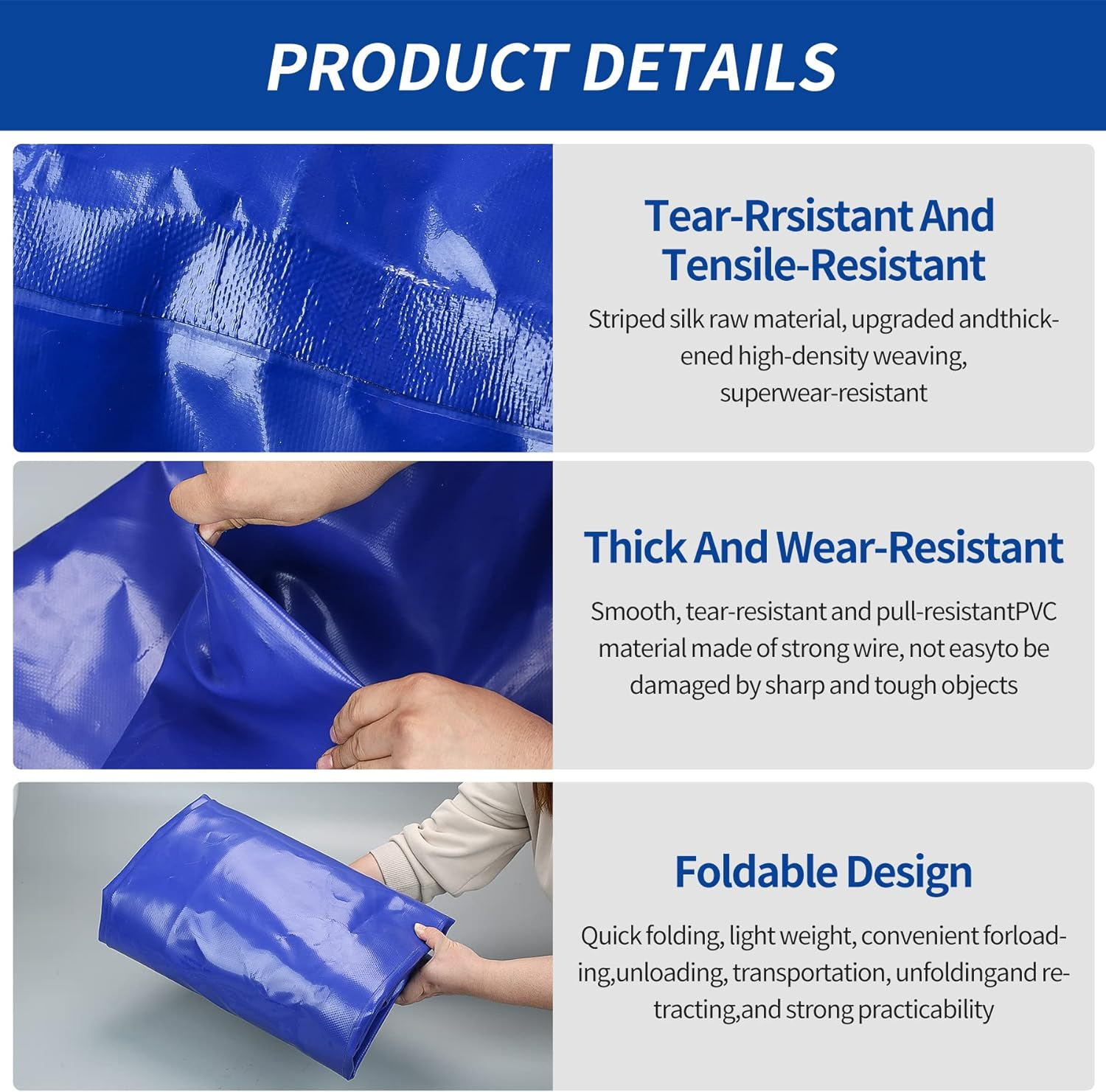 MXQMKL 760L/200Gal Water Bladder Storage Containers, Foldable Portable Water Tank Large Capacity Soft Water Bag, Drought Resistance, Fire Prevention, Emergency Water image number 2