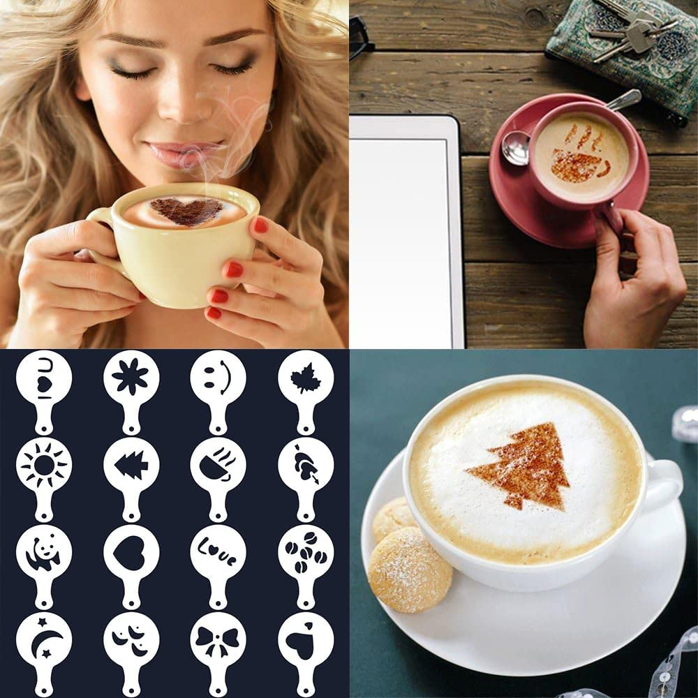 Powder Sugar Shaker Duster,1Pcs Stainless Steel Chocolate Dusters,Stainless Fine Mesh Shaker,Mesh Cans,Stainless Shaker,Coffee Cocoa with Printing Molds image number 4