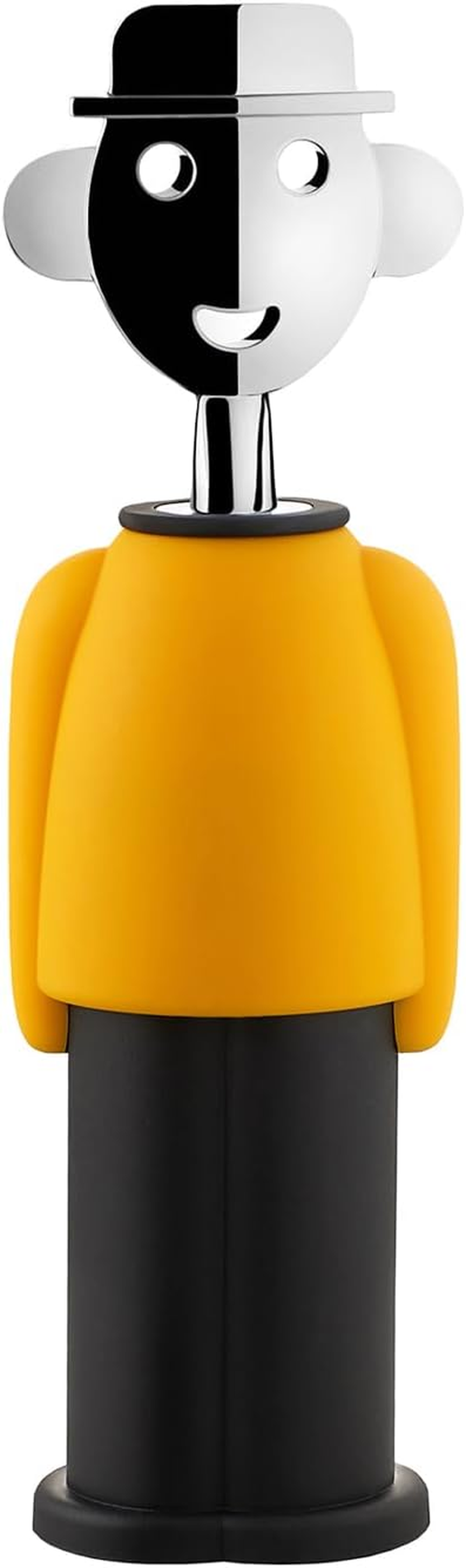 Alessi AM23 YB - Alessandro M. Corkscrew in Thermoplastic Resin, Yellow and Black and Chrome Plated Zamak. image number 4
