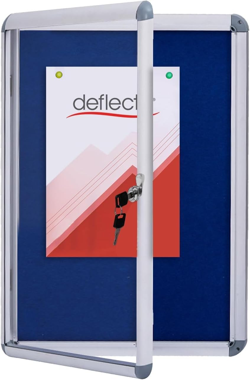 Deflecto Lockable A2 Tamper Resistant Notice Board with Key - 650X480Mm / 65X48Cm / - Silver image number 5