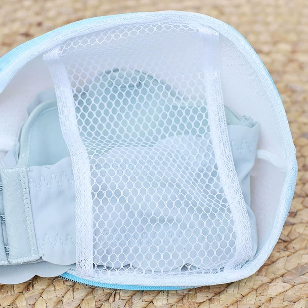NUZAMAS 2PCS Mesh Net Laundry Bag for Bras, Delicates & Travel (White, Polyester, 20X13Cm) image number 2
