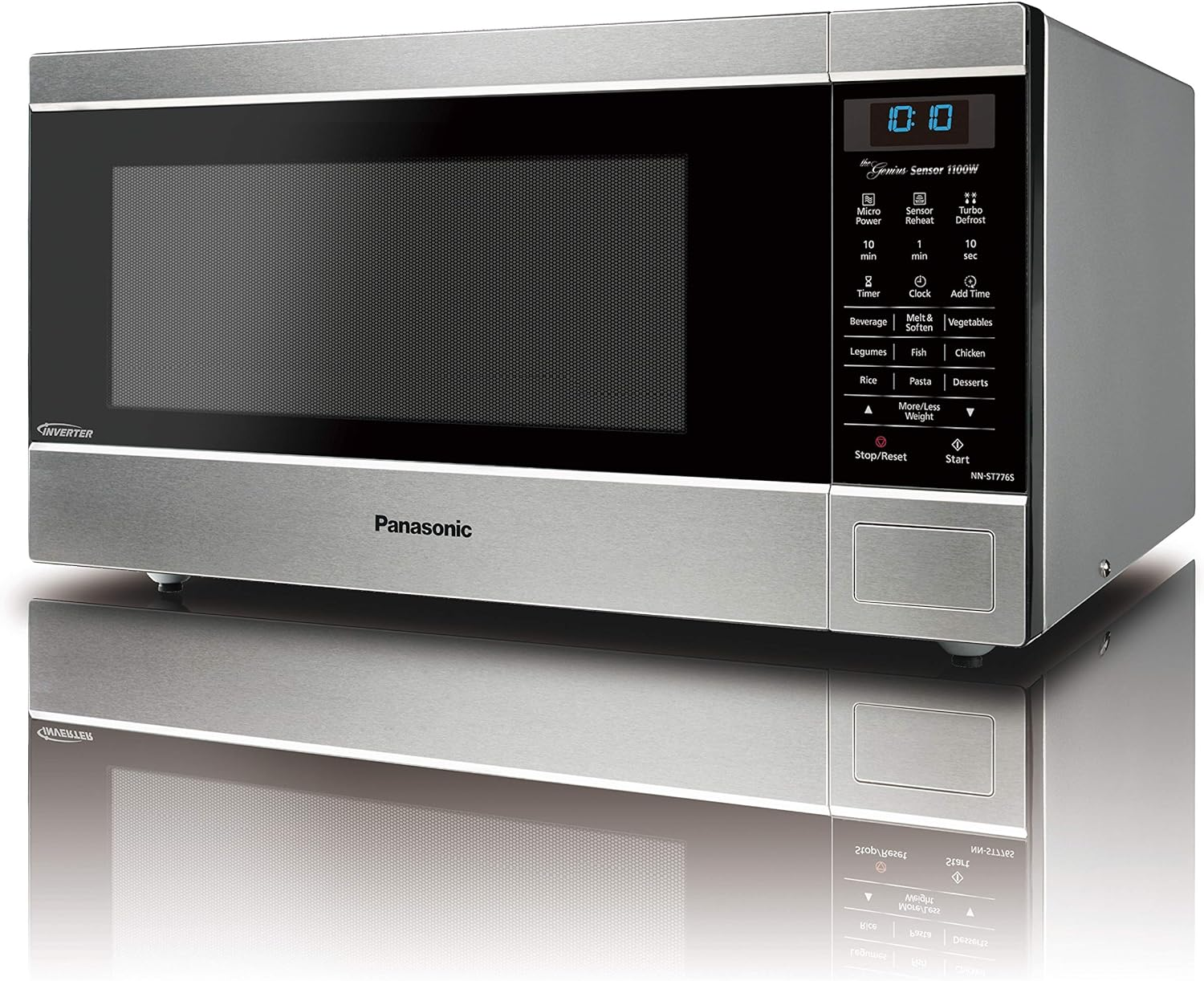 Panasonic 44L 1100W Genius Inverter Microwave Oven, Stainless Steel (NN-ST776SQPQ) image number 3