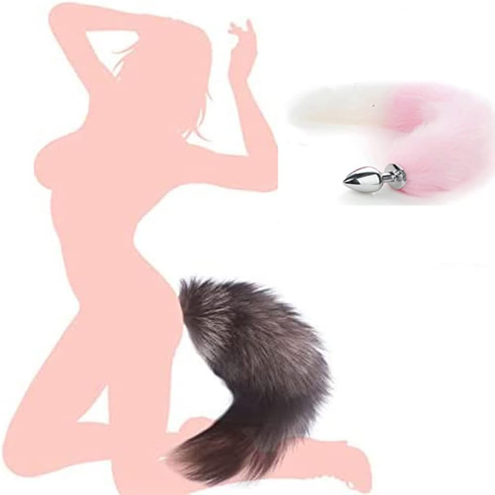 OOIIXX Sexy Tail Anal Plug, Adult Sex Toys for Cosplay & SM (18"Pink) image number 2