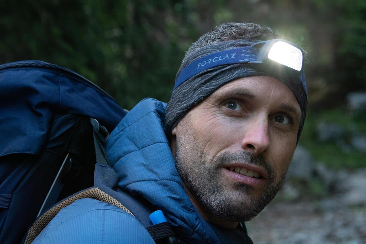 Decathlon Trek 100 Usb Rechargeable Trekking Head Torch - 120 Lumens Galaxy Blue - Headlamp image number 6