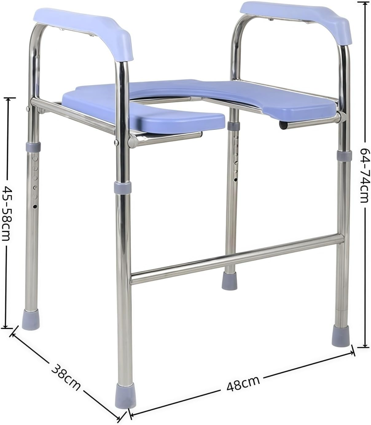 Toilet Safety Rail, Adjustable Toilet Grab Rail with Non-Slip Handle, Fits Most Toilets, Durable Toilet Safety Frames for Elderly, Disabled & Pregnant, Easy to Install, Bathroom Support Handles image number 3