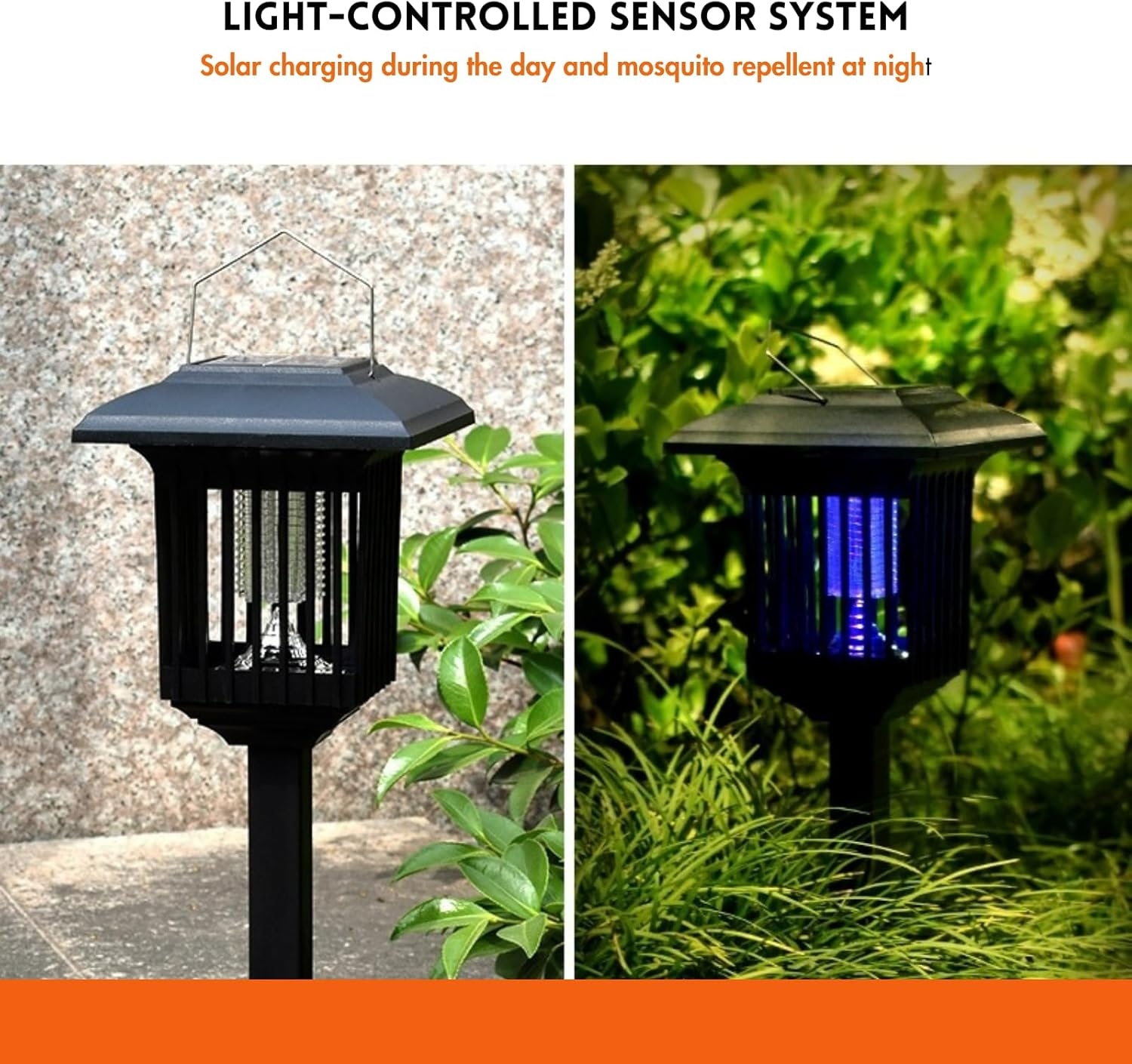 Solar Mosquito Zapper and Outdoor Light &ndash; Dual-Purpose Bug Repellent & Garden Lamp, Waterproof, Solar-Powered, 3 Installation Methods, Eco-Friendly Mosquito Killer for Patios & Lawns image number 1