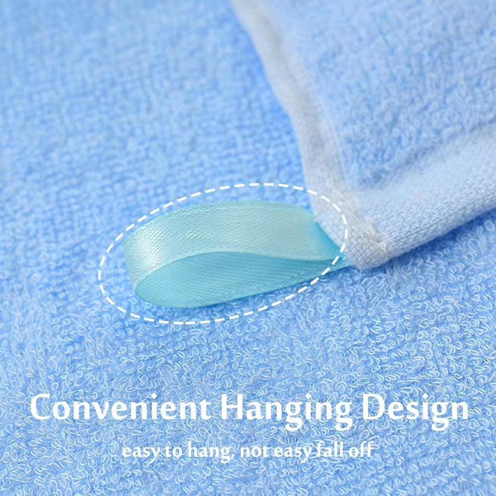 6 Pack 12 X 12 Inch Flannel Face Cloths, Face Cloth Towel Bamboo Cotton Absorbent Soft Reusable Facial Cleansing Wash Towel for Baby Kids Adults, Home Spa Beauty - White image number 6