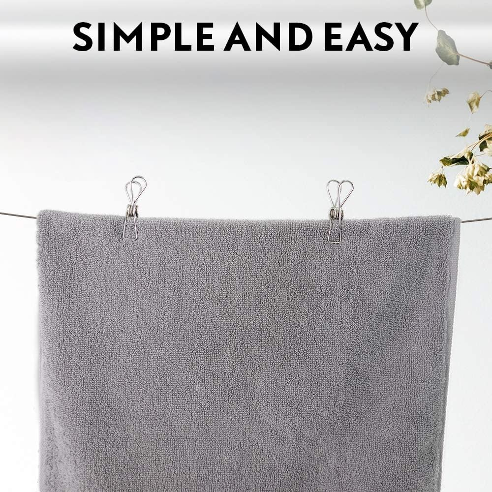 OKAM Stainless Steel Pegs - 70-Pack Stainless Steel Pegs Large - Strong & Sturdy Clips, Eco-Friendly Metal Clothes Pegs for Home Laundry and Craft Drying Peg, Pins or Clip Needs image number 1