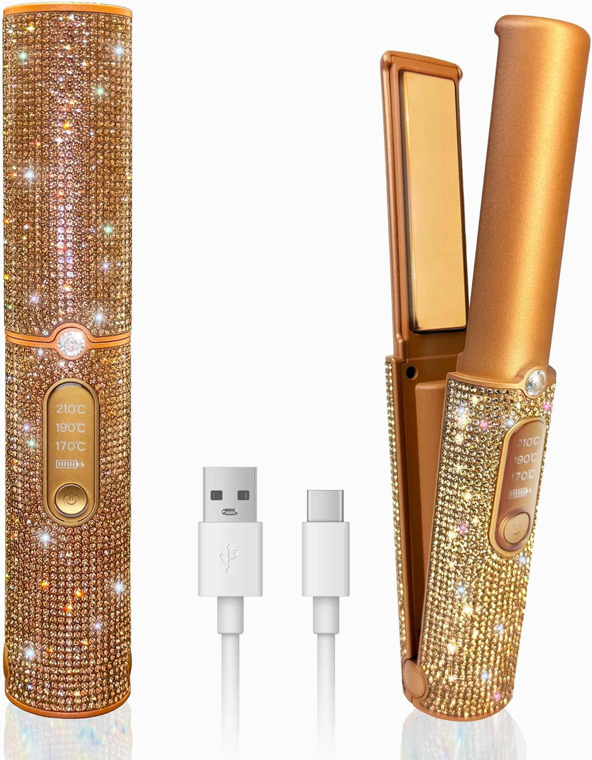 Cordless Hair Straightener, Portable Straightener 2 in 1 for Hair Straightening and Curling, Fast Heating Cordless Flat Iron, 5000Mah Hair Straightener Travel,210&deg;C/410&deg;F within Seconds (Libre) image number 5