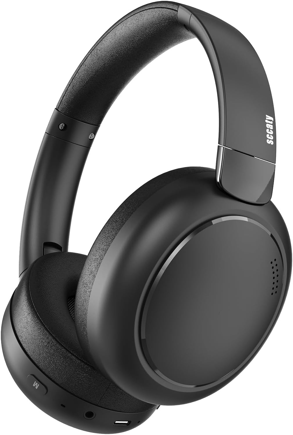 Over Ear Headphones, Wireless Earphones with Bluetooth 5.3, ANC Function with 55H Playtime, up to 30Db Space Noise Reduce, CVC 8.0 Mic, Hi-Res Sound, USB-C Charge, Protein Skin Ear Cups image number 5