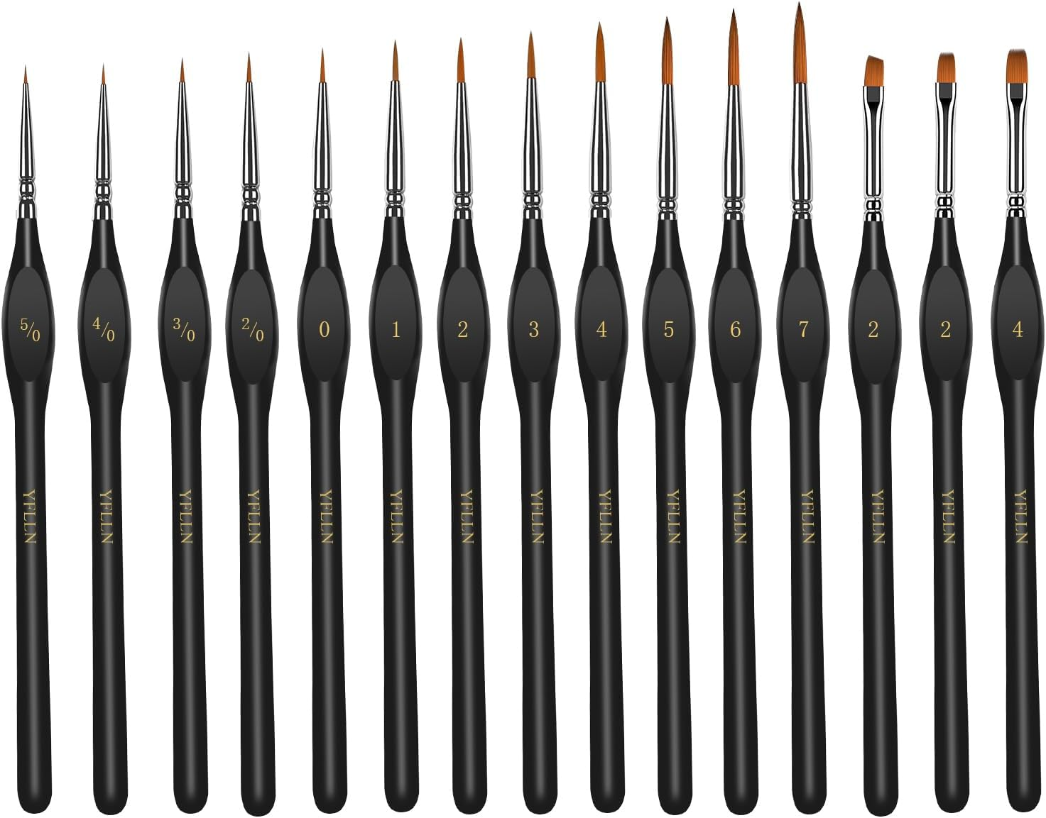 Miniature Paint Brushes, 15PCS Model Brushes Detail Paint Brush Set, Fine Detailing for Watercolor, Oil, Face, Acrylic, Nail, Line Drawing, Scale Model Painting（Black） image number 3