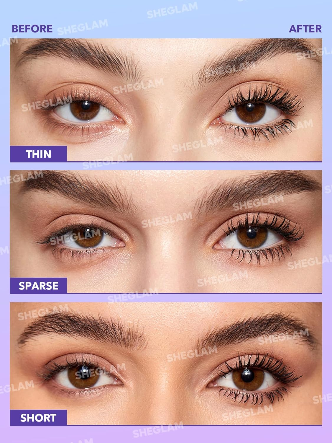 SHEGLAM Flutter Wink Volumizing Mascara image number 5
