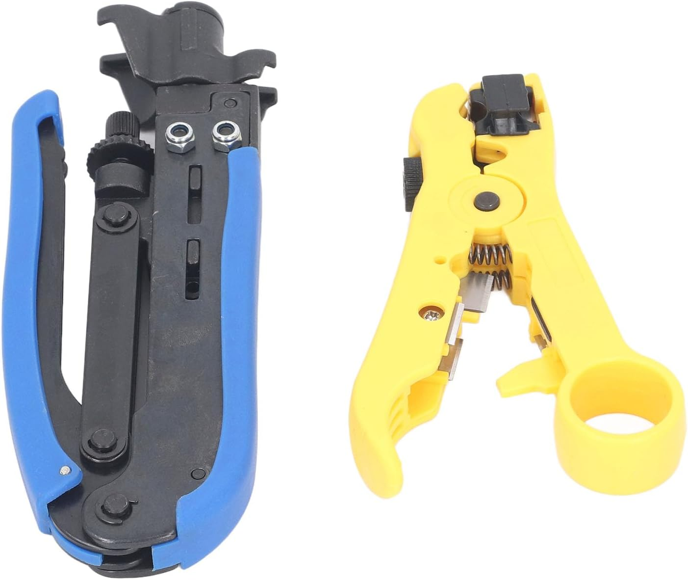 Coax Crimper Tool Kit, Adjustable Coaxial Cable Crimper Stripper with RG6 Connectors, Suitable for RG6, RG59, RG11, 75 5 7 Metric Imperial F Connectors, Indoor Use image number 5
