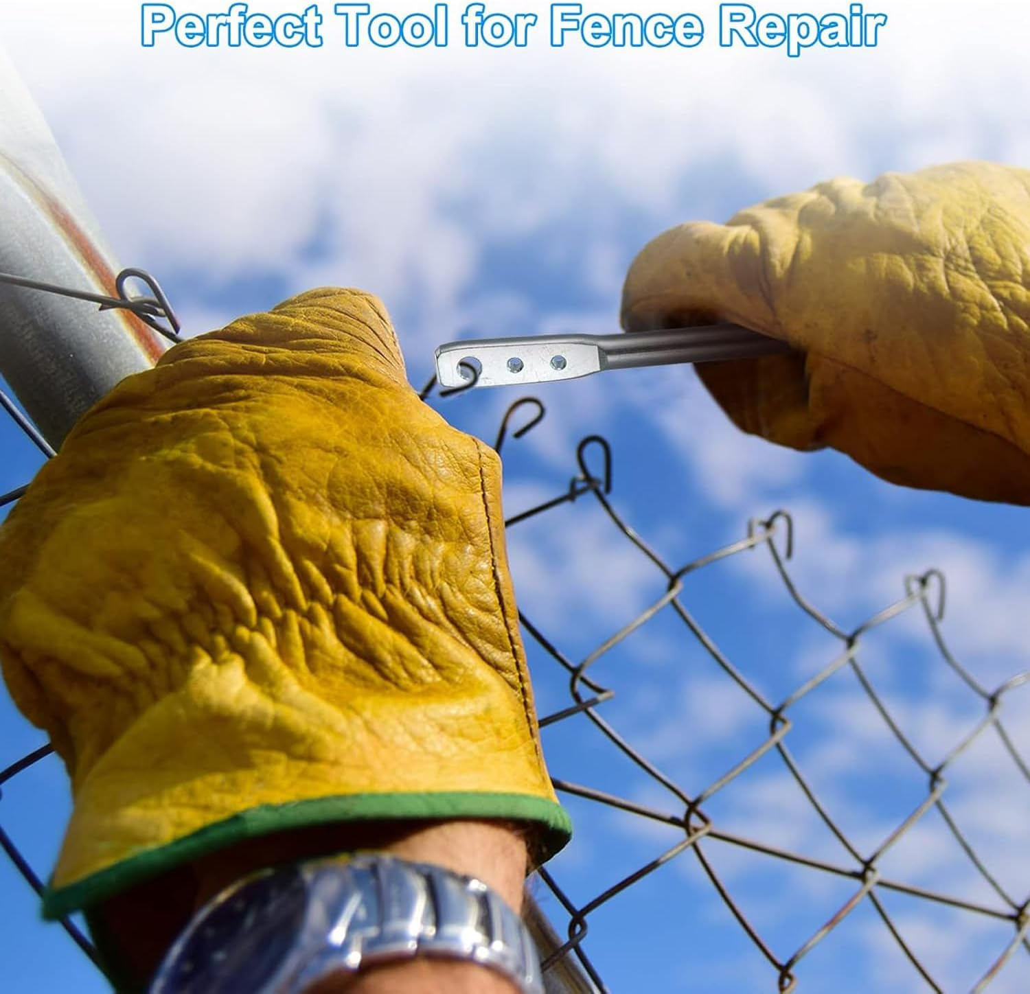 2PCS Fence Strainer Wire Twisting Tools - Heavy Duty Farm Fencing Tool, Portable Wire Tightener for High Tensile Wire, Labor Saving Fence Repair Supplies image number 2