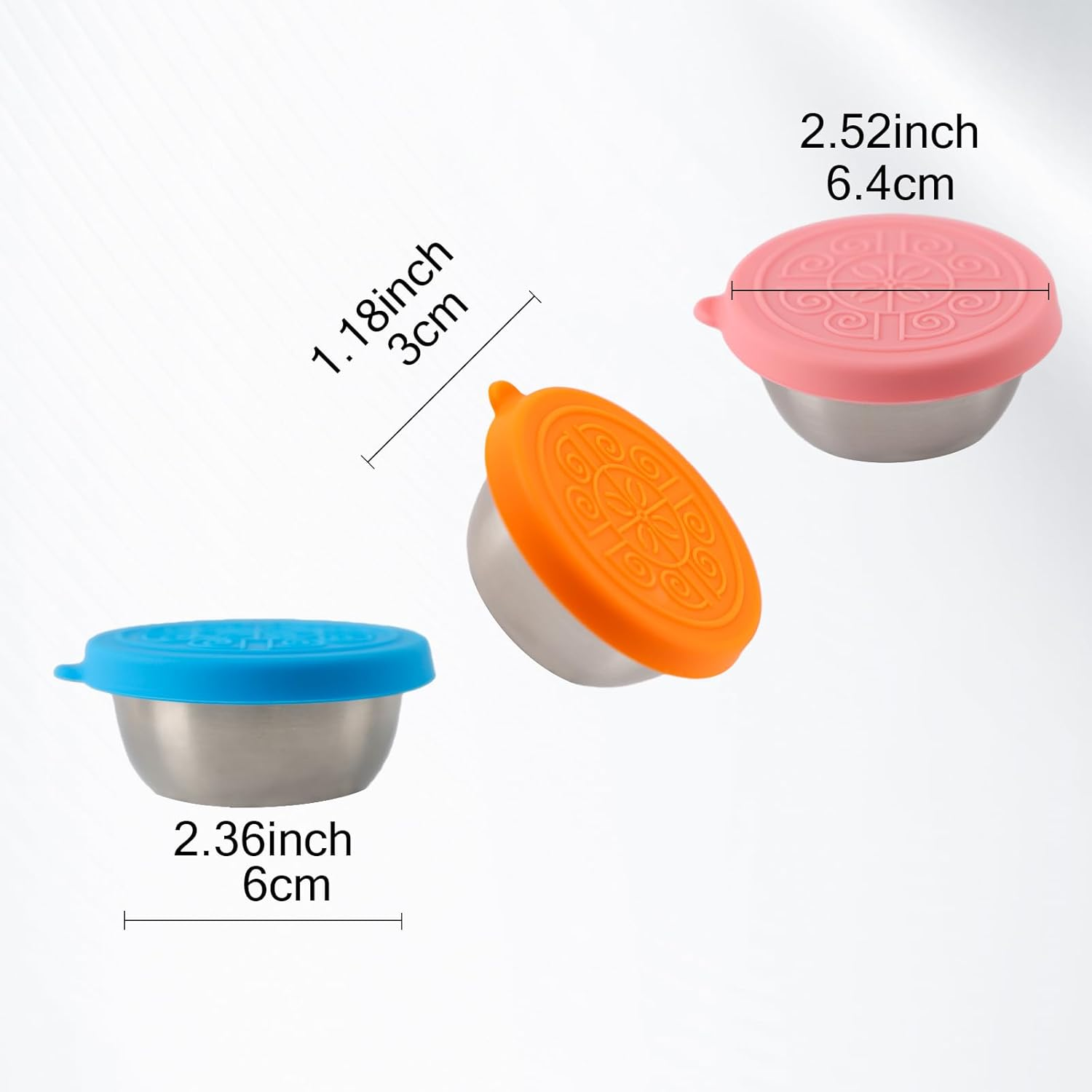 Reusable Sauce Containers for Lunch Box, Small Salad Dressing Containers with Lids, 6X1.7 Oz Suitable for Lunch Boxes, Picnics, Travel Meal Prep and Kitchen Storage image number 2