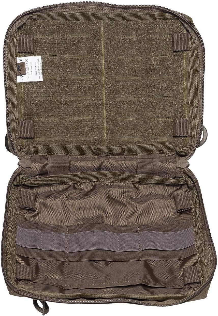 Tasmanian Tiger TT EDC Pouch Molle Compatible Backpack Organiser Additional Bag for Tools and Medic First Aid Set with Patch Surface 20.5 X 16.5 Cm - Olive image number 2