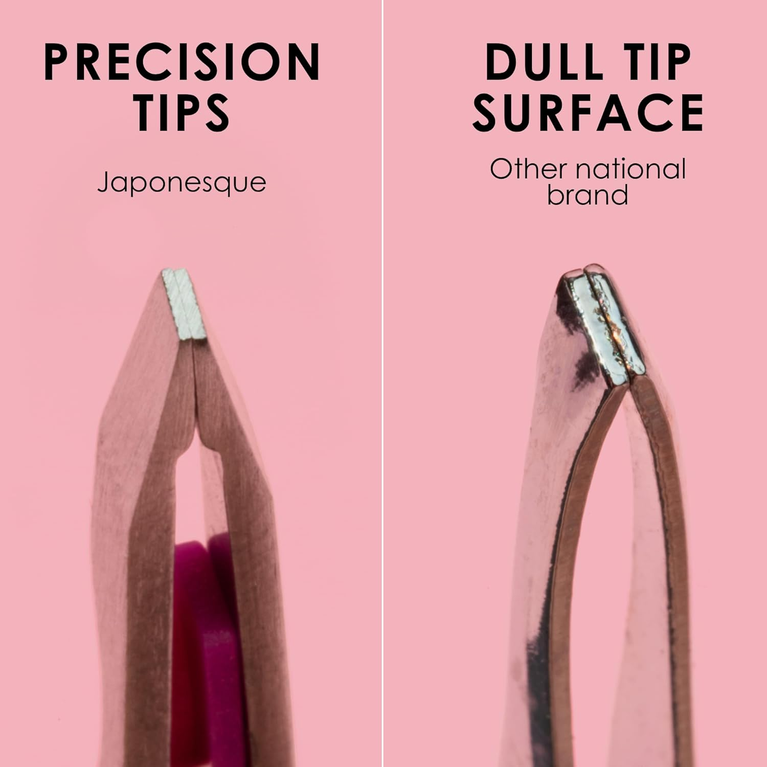 Japonesque Smart Guide Slant Tweezers &ndash; Precision Eyebrow Plucking Tool with Slant Tip, Stainless Steel Hair Removal image number 1