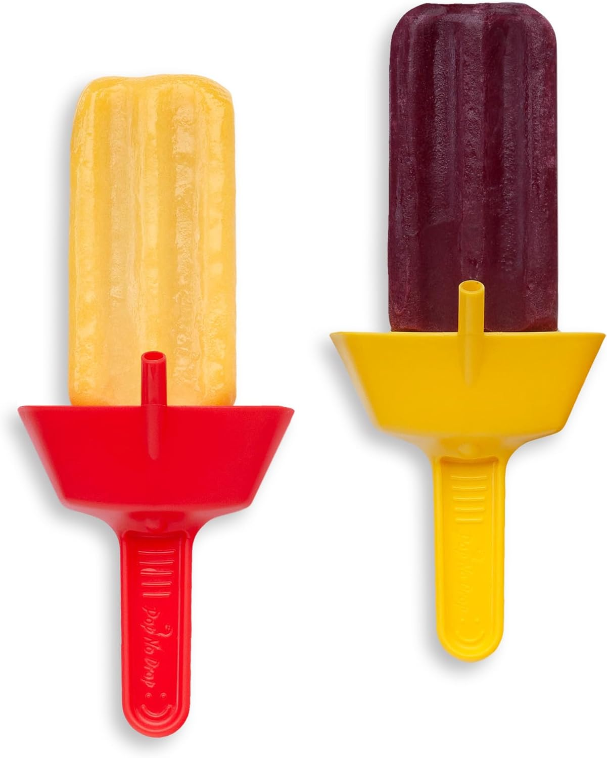 THE ORIGINAL Pop No Drop Popsicle Holder - BPA Free & Dishwasher Safe - Mess-Free Frozen Treats Holder with Straw - No Drip Drop Ice Pop Popsicle Holders for Kids & Adults - 2 Random Color (Not 4)