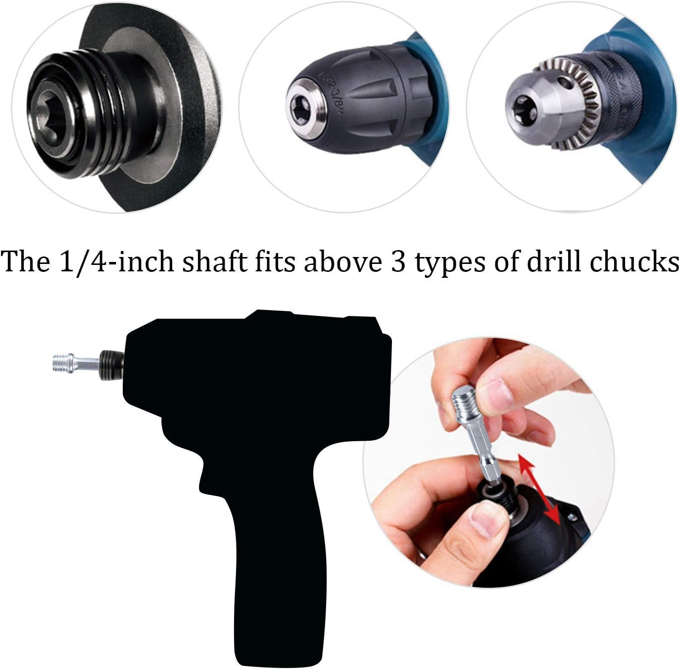 4 Inch Drill Power Brush Tile Scrubber Scouring Pads Cleaning Kit, Heavy Duty Household Cleaning Tool (Drill NOT Included)