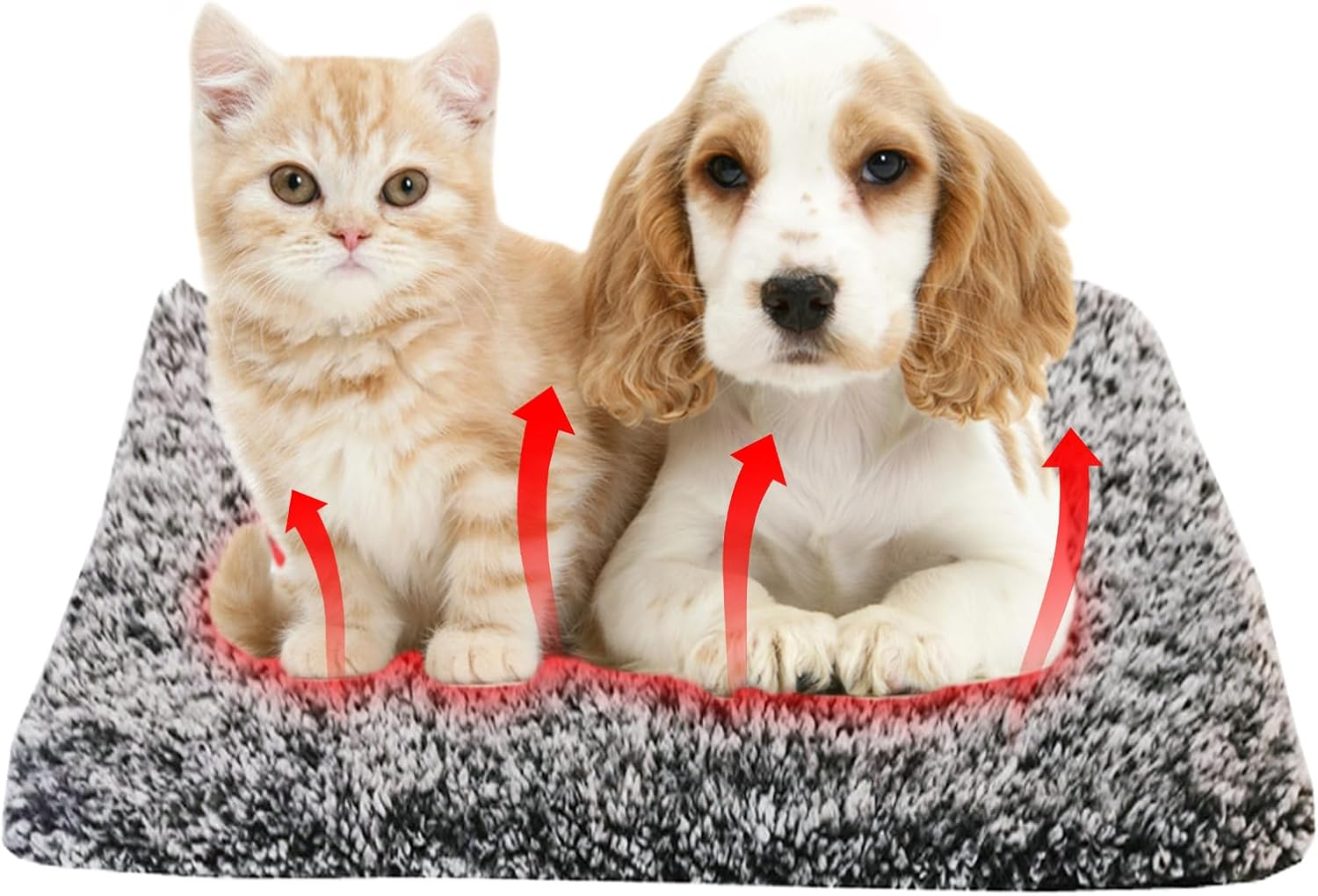 SPORWAY Self-Heating Pet Blanket, Fabric, Single Layered, Grey, 58X88Cm, Winter