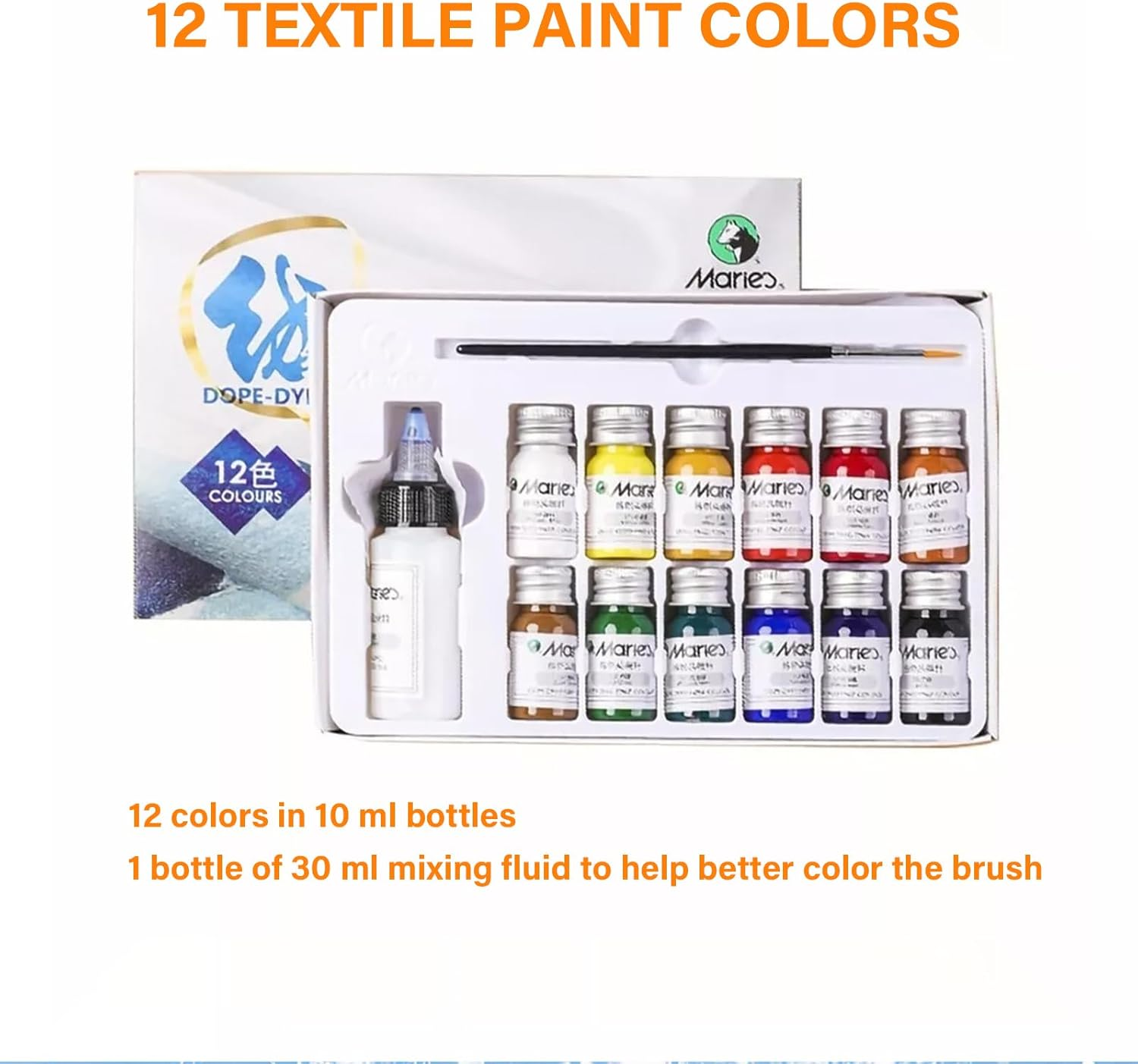 Textile Painting，Fabric Dye DIY Set 12 Colors, Canvas Fabric Painting for Kids, Textile Painting Set for Adults and Art on Clothes, Shoes,Waterproof image number 6
