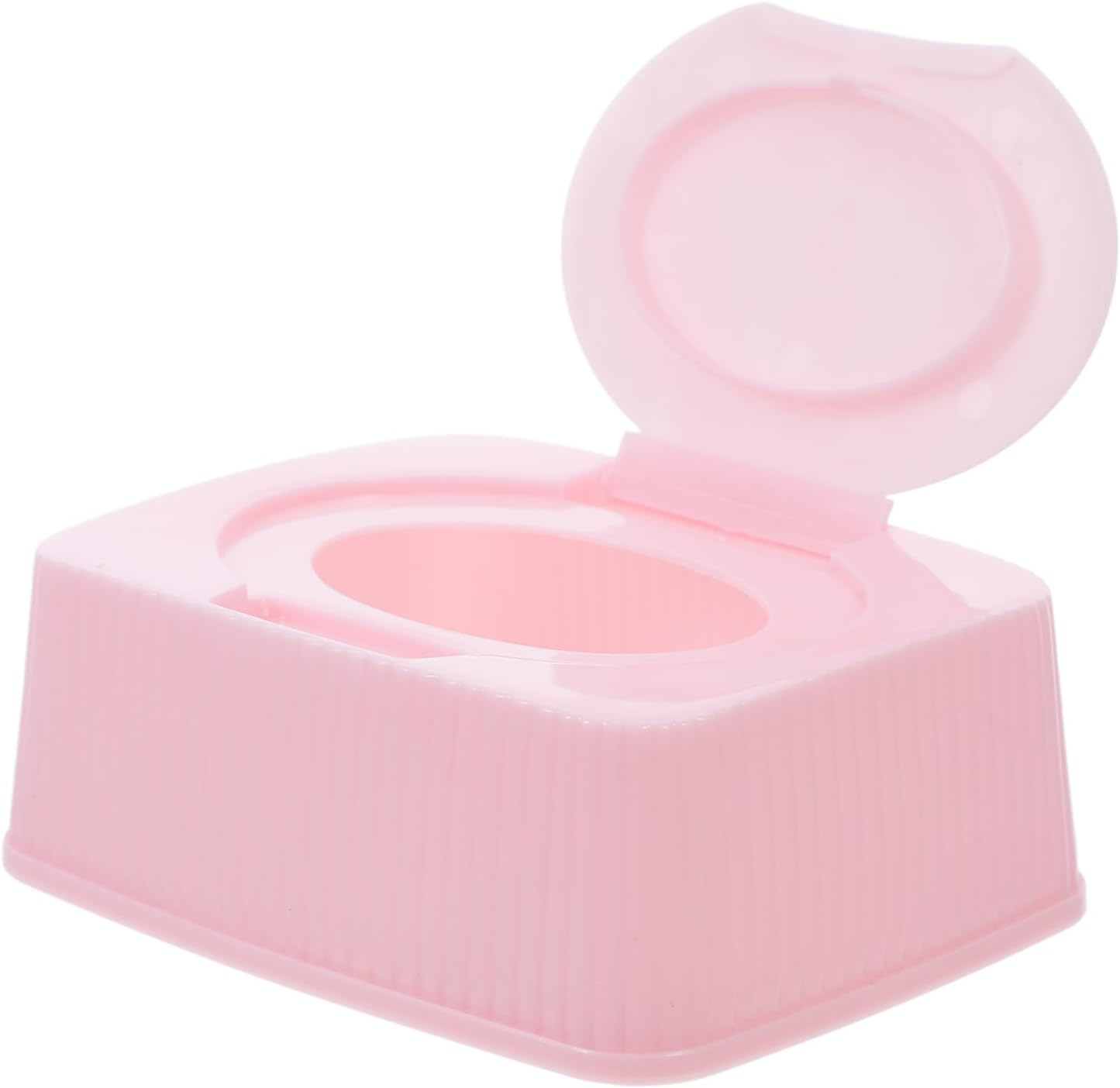 Baby Wipes Dispenser and Wipes Container Pink Plastic Flip-Top Storage Box for Children Dustproof Portable Moisture Retention Suitable for Home and Travel image number 2