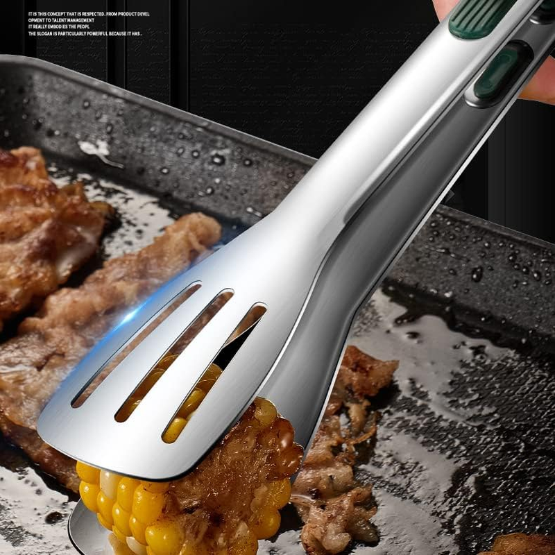 Kitchen Tongs - 23 Cm 9 Inch，304 Premium Stainless Steel Ice Sugar Tongs，Heavy Duty Food Clamps，Heat Resistant and Non-Slip Handle，Serving for Cooking Sweets Cake Wedding Party Salad and Barbecue