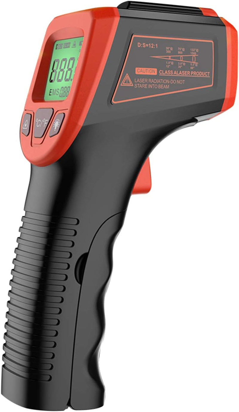 Leeofty Infrared Thermometer, Non-Contact Digital Temperature Gun -58&deg;F to 1112&deg;F (-50&deg;C to 600&deg;C) with LCD Display,Red